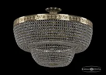 Люстра потолочная хрустальная 19091/60IV G Bohemia Ivele Crystal прозрачная на 12 ламп, основание золотое в стиле классический sp