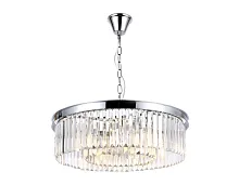 Люстра подвесная TR5096 Ambrella light прозрачная на 8 ламп, основание хром в стиле современный классический 