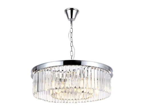 Люстра подвесная TR5096 Ambrella light прозрачная на 8 ламп, основание хром в стиле современный классический 