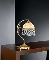 Настольная лампа P 6306 P Reccagni Angelo бежевая 1 лампа, основание золотое хрусталь металл в стиле классический 