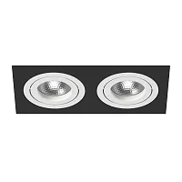 Светильник точечный Intero 16 Double Quadro i5270606 Lightstar белый 2 лампы, основание чёрное в стиле хай-тек современный 