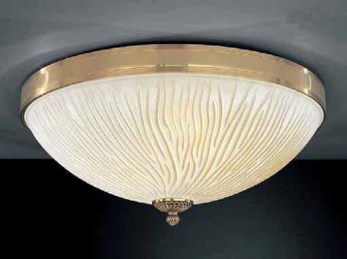 Люстра потолочная  PL 5750/4 Reccagni Angelo янтарная на 4 лампы, основание золотое в стиле классика 