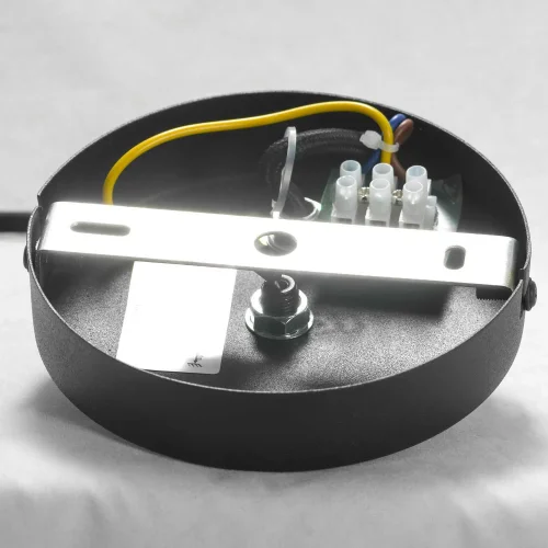 Люстра подвесная Huron LSP-8156-CL Lussole без плафона на 6 ламп, основание чёрное в стиле лофт современный  фото 7
