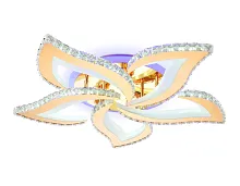 Люстра потолочная LED с пультом FA1724 Ambrella light прозрачная на 1 лампа, основание золотое в стиле классика модерн с пультом