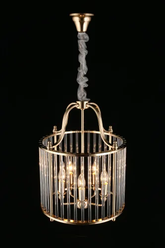 Светильник подвесной Joanna APL.726.16.05 Aployt прозрачный 5 ламп, основание латунь в стиле современный  фото 5