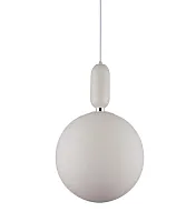 Светильник подвесной Orito LDP 1219-300 WT+WT Lumina Deco белый 1 лампа, основание белое в стиле современный шар