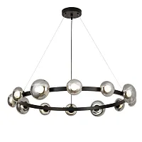 Люстра подвесная LED Svamp 4517-12P Favourite серая чёрная на 12 ламп, основание чёрное в стиле классический Люстра подвесная LED Svamp 4517-12P Favourite серая чёрная на 12 ламп, основание чёрное в стиле классический