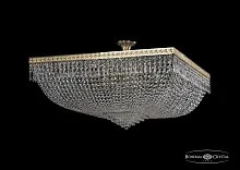 Люстра потолочная хрустальная 19272/100IV G Bohemia Ivele Crystal прозрачная на 20 ламп, основание золотое в стиле классический sp