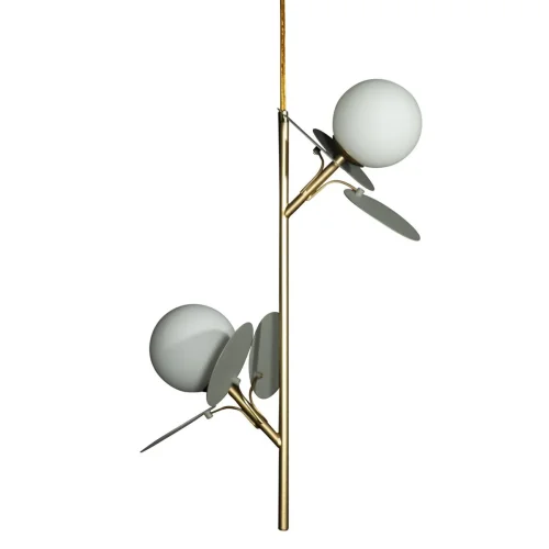 Светильник подвесной Matisse 10008/2P Grey LOFT IT белый 2 лампы, основание золотое в стиле современный шар фото 3