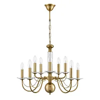Люстра подвесная Incanto 8033/10 Lumion без плафона на 10 ламп, основание медь в стиле классический Люстра подвесная Incanto 8033/10 Lumion без плафона на 10 ламп, основание медь в стиле классический