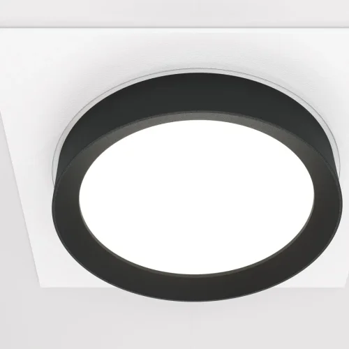 Светильник точечный Hoop DL086-GX53-SQ-WB Maytoni чёрный белый 1 лампа, основание белое чёрное в стиле современный  фото 3