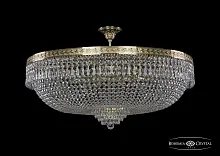 Люстра потолочная хрустальная 19271/100IV G Bohemia Ivele Crystal прозрачная на 20 ламп, основание золотое в стиле классика sp