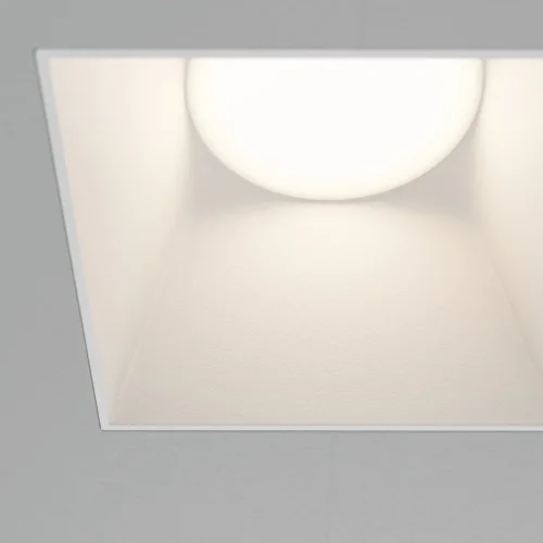 Светильник точечный Share DL051-01-GU10-SQ-W Maytoni белый 1 лампа, основание белое в стиле современный для затирки фото 3