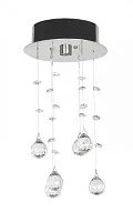 Светильник потолочный Tesoro H 1.4.15.300 N Dio D'Arte прозрачная без плафона на 1 лампа, основание серое никель в стиле классический 