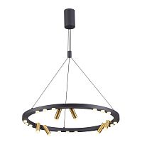 Светильник подвесной LED Beveren 3918/63L Odeon Light золотой 1 лампа, основание чёрное в стиле современный хай-тек 