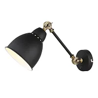 Бра с выключателем лофт Braccio A2054AP-1BK Arte Lamp чёрный 1 лампа, основание чёрное в стиле лофт 