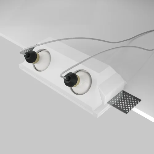 Светильник точечный Gyps DL002-1-02-W Maytoni белый 2 лампы, основание белое в стиле современный  фото 3