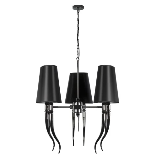 Люстра подвесная Brunilde 10207/6 Black LOFT IT чёрная на 6 ламп, основание чёрное в стиле арт-деко  фото 3