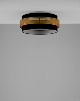 Люстра потолочная Gela V10628-6C Moderli чёрная золотая на 6 ламп, основание чёрное в стиле лофт современный 