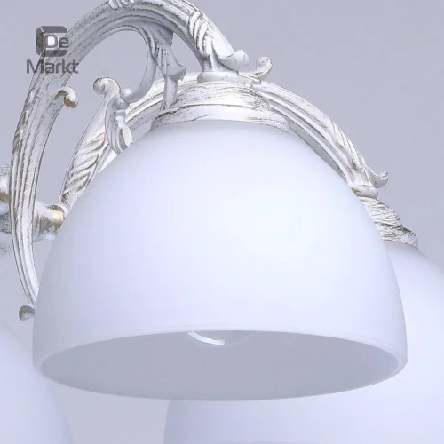 Люстра подвесная Ариадна 450014305 DeMarkt белая на 5 ламп, основание белое в стиле классика  фото 4