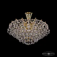 Люстра потолочная хрустальная 77311/42 G Bohemia Ivele Crystal прозрачная на 5 ламп, основание золотое в стиле классический sp