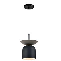 Светильник подвесной Lecce V10443-1P Moderli серый 1 лампа, основание чёрное в стиле современный 