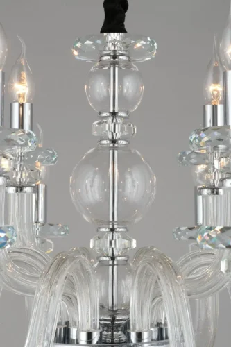 Люстра подвесная Scalea OML-89303-12 Omnilux без плафона на 12 ламп, основание прозрачное хром в стиле классический  фото 3
