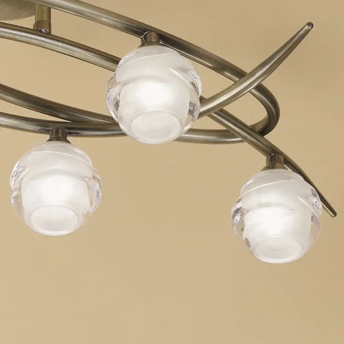 Люстра потолочная  LOOP CUERO 1822 Mantra прозрачная на 6 ламп, основание бронзовое в стиле модерн  фото 6