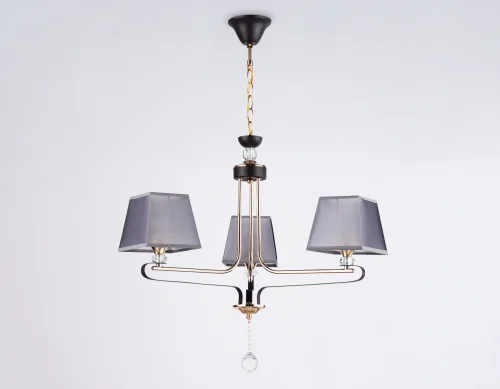 Люстра подвесная TR4614 Ambrella light коричневая на 3 лампы, основание коричневое в стиле современный  фото 5