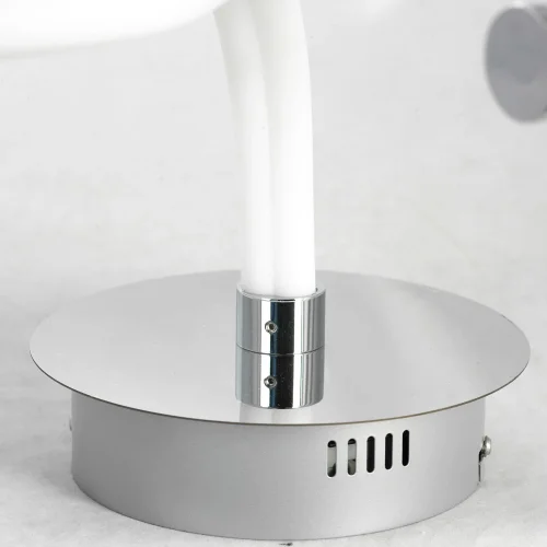 Люстра потолочная LED Ingersoll LSP-8344 Lussole белая на 1 лампа, основание хром в стиле современный хай-тек  фото 3