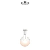 Светильник подвесной Cesare VL1913P01 Vele Luce белый 1 лампа, основание хром в стиле современный шар