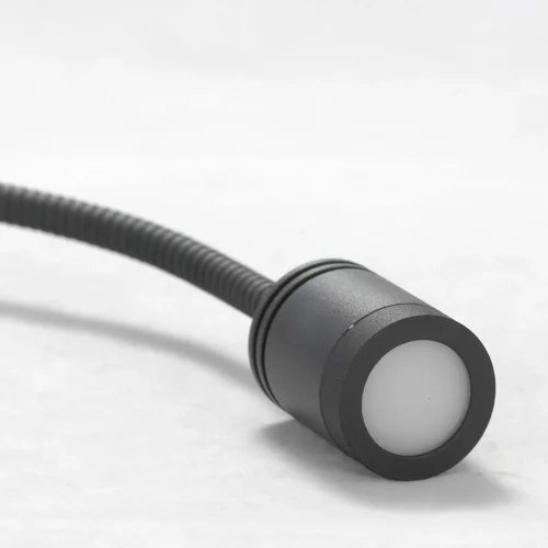 Бра с выключателем LED LSP-8580 Lussole чёрный на 1 лампа, основание чёрное в стиле современный гибкая ножка для чтения фото 3