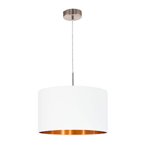Светильник подвесной Pasteri 95044 Eglo белый 1 лампа, основание матовое никель в стиле современный 