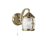 Бра с выключателем A 4020/1  Reccagni Angelo белый 1 лампа, основание античное бронза в стиле классический 