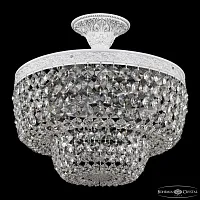 Люстра потолочная AL19101/35OL WMN Bohemia Ivele Crystal без плафона на 4 лампы, основание серое белое в стиле классический r