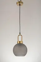 Светильник подвесной Narzole E 1.P1 CL Arti Lampadari серый 1 лампа, основание золотое в стиле современный 