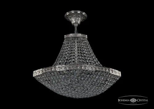 Люстра потолочная хрустальная 19323/H1/45IV Ni Bohemia Ivele Crystal прозрачная на 6 ламп, основание никель в стиле классический sp