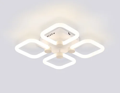 Люстра потолочная LED с пультом FA3819 Ambrella light белая на 1 лампа, основание белое в стиле современный хай-тек с пультом фото 8
