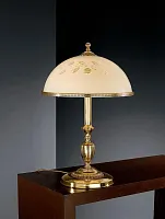 Настольная лампа P 6308 G Reccagni Angelo бежевая 2 лампы, основание золотое металл в стиле классический 