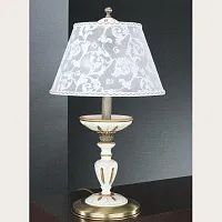 Настольная лампа P 7036 G Reccagni Angelo белая 2 лампы, основание античное бронза латунь дерево металл в стиле классический 