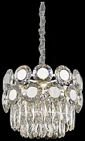 Люстра подвесная хрустальная Claudia WE134.05.103 Wertmark прозрачная на 5 ламп, основание хром в стиле классический Люстра подвесная хрустальная Claudia WE134.05.103 Wertmark прозрачная на 5 ламп, основание хром в стиле классический