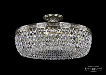 Люстра потолочная хрустальная 19031/45IV GB Bohemia Ivele Crystal прозрачная на 6 ламп, основание золотое в стиле классический sp