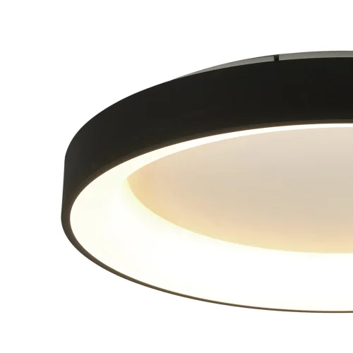 Люстра потолочная LED с пультом Niseko 8580 Mantra чёрная на 1 лампа, основание чёрное в стиле хай-тек современный с пультом фото 3