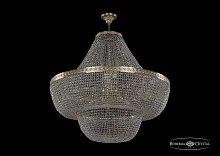 Люстра потолочная хрустальная 19091/H1/100IV G Bohemia Ivele Crystal прозрачная на 26 ламп, основание золотое в стиле классика sp