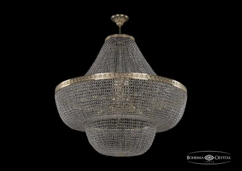 Люстра потолочная хрустальная 19091/H1/100IV G Bohemia Ivele Crystal прозрачная на 26 ламп, основание золотое в стиле классический sp