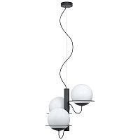 Светильник подвесной Sabalete 98364 Eglo белый 3 лампы, основание чёрное в стиле современный шар