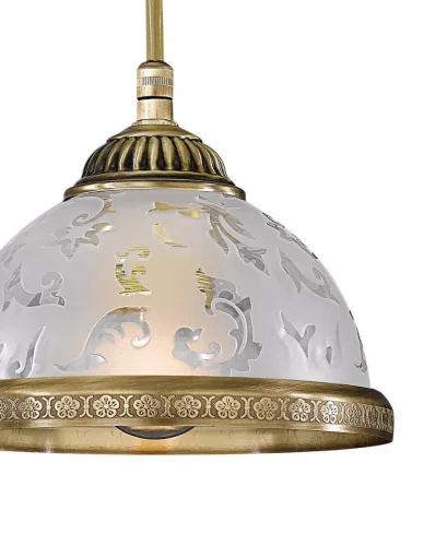 Светильник подвесной L 6202/16 Reccagni Angelo белый 1 лампа, основание античное бронза в стиле классический  фото 2