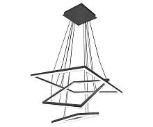 Люстра подвесная LED Альтис 08201,19(4000K) Kink Light чёрная на 1 лампу, основание чёрное в стиле хай-тек современный квадраты Люстра подвесная LED Альтис 08201,19(4000K) Kink Light чёрная на 1 лампу, основание чёрное в стиле хай-тек современный квадраты