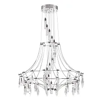 Люстра подвесная LED Flamenco 6699/51L Odeon Light прозрачная на 1 лампу, основание хром в стиле классический Люстра подвесная LED Flamenco 6699/51L Odeon Light прозрачная на 1 лампу, основание хром в стиле классический