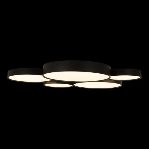 Люстра потолочная LED Drum 10218 Black LOFT IT чёрная на 1 лампа, основание чёрное в стиле современный  фото 2